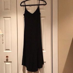 Black crape dress.